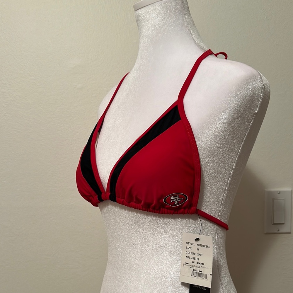 NWT Team Apparel 49er Red and Black swim top